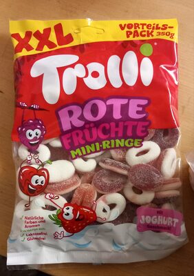 BOMBON TROLLI RED FRUIT RINGS 350g