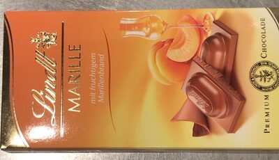 LINDT MILK CHOCOLATE BAR WITH APRICOT LIQUER FILLING 100G