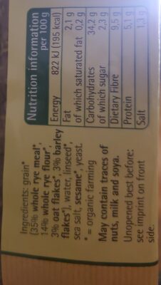 BIO KRUH 3 VRSTE ŽIT.500 g DEL