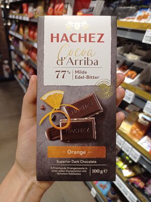 ČOKOLADA CRNA 77% KAKAO NARANDŽA HACHEZ 100G