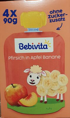 POUCH JABUKA, BANANA I BRESKVA 4X90 G BEBIVITA