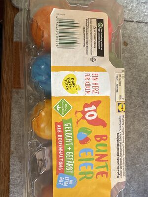 Bunte Eier aus Bodenhaltung