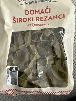 Široki rezanci sa špinatom