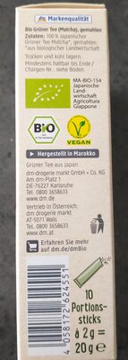 dmBio zeleni Matcha čaj 10kom,20g