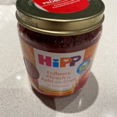 KASICA JABUKA/JAGODA/BRESKVA I GRIS 160 G HIPP