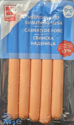 KLC.Hrenovke od svinjetine 200g