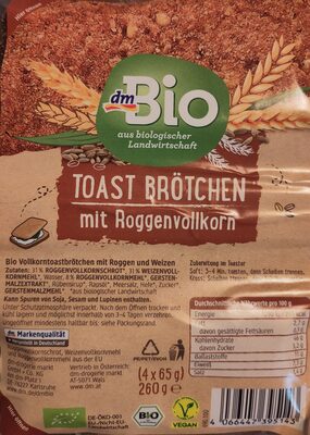 dmBio raženi tost kruščići 260g