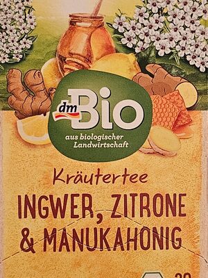 dmBio čaj od đumb./ lim./man. med 20x2g