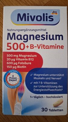 Mivolis tab.magnezij500+B vitam. 30 kom.