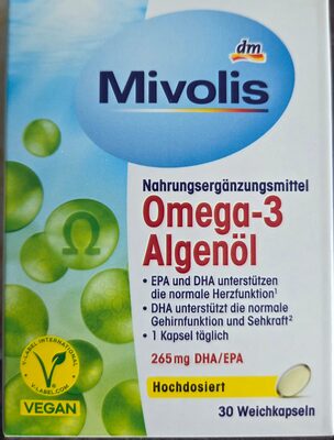 Mivolis kapsule omega-3 ulje alg.,30 kom