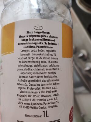 Sirup bazga-limun