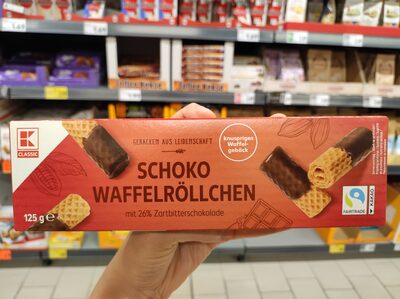 KLC.Vafel rolice tamna čokolada 125g