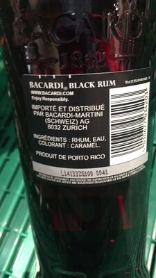 BACARDI RUM BLACK 0.7L 0.375 125C