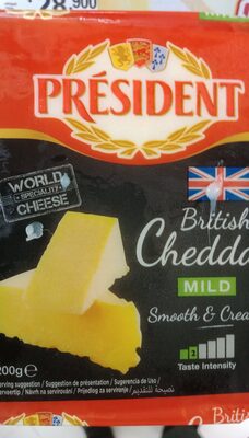 PRESIDENT CHEDDAR MILD 200g