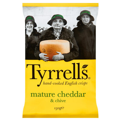 ČIPS SLANI SA UKUSOM ČEDAR SIRA I VLAŠCA 150GR TYRRELLS