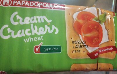 KREKERI OD PŠENIČNOG BRAŠNA BEZ DODATOG ŠECERA 165G CREAM CRACKERS PAPADOPOULOS