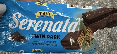 NAPOLITANKA PRELIVENA CRNOM ČOKOLADOM 30GR TWIN DARK SERENATA