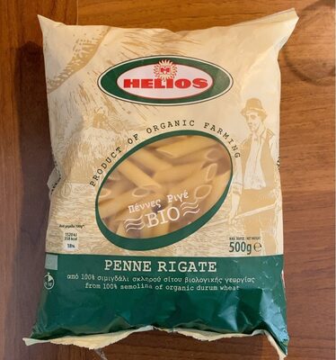 TESTENINA OSUŠENA OD ORGANSKE KRUPICE DURUM PŠENICE PENNE RIGATE ORGANIC 500GR HELIOS