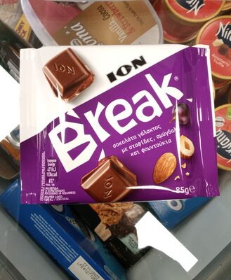 ČOKOLADA MLEČNA SA GROŽĐEM BADEMOM I LEŠNIKOM 85G BREAK