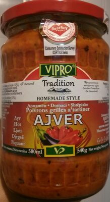 Domaci ajvar 580ml ljuti vipro