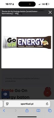 BAR ENERGY GO ON SANTE 45G