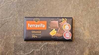 ČOKOLADA TAMNA S KOROM.NAR.90 gr TERRAVITA