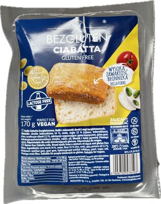 PECIVO CIABATTA B.G.170 G BEZGLUTEN