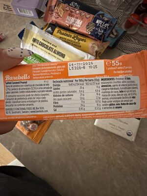BAREBELLS SOFT BAR PEANUT CARAMEL 55GR