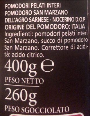 RAJČICE OGULJENE S.MARZANO 400 g COOP