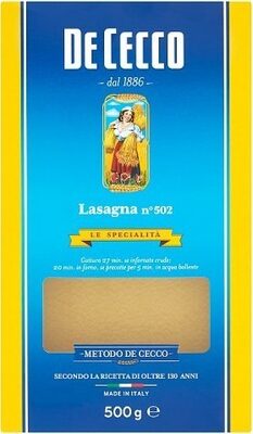 TJEST LASAGNE br. 502 500G DE CECCO -24/1-