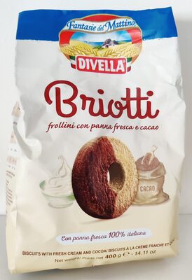 BRIOTTI KEKS KAKAO-VRHNJE 400G (18) DIVELLA