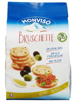 MINI BRUSCHETTE OLIVE 120 G MONVISO