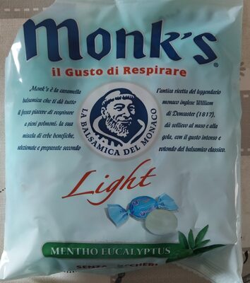 BOMBON MONK'S 80G MENTOL EUKALIPTUS -24/1- SA SLADILIMA
