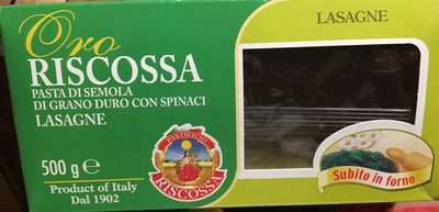 TJESTENINA LASAGNE SA SPINATOM 500 G RISCOSSA