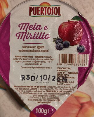 VOĆNA KAŠA JABUKA I BOROVNICA 100g