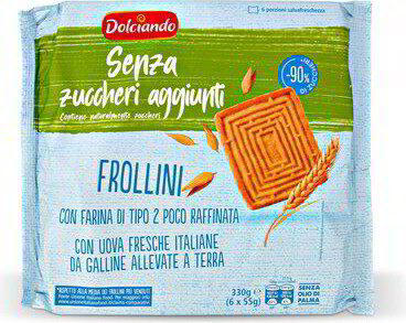 KEKS FROLLINI BEZ DOD.ŠEĆERA 330g