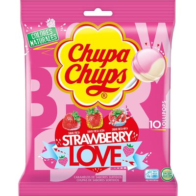 CHUPA CHUPS STRAWBERRY LOVE 100G