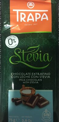 ČOKOLADA MLEČNA STEVIA 75GR TRAPA