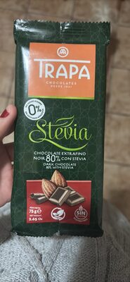 ČOKOLADA TRAPA 80% KAKAO STEVIA 75G