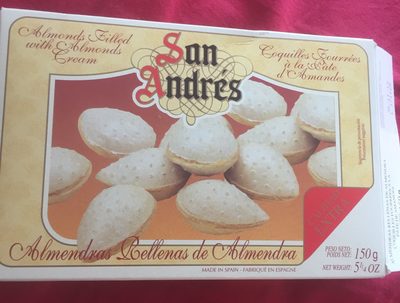 SKOLJKICE PUNJENE KREMOM OD BADEMA 150 G SAN ANDRES