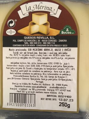 SIR MIJESANI 250 G LA MERINA QUESOS REVILLA S.L.