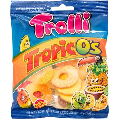 BOMBON TROLLI 100G TROPIC O'S -12/1-