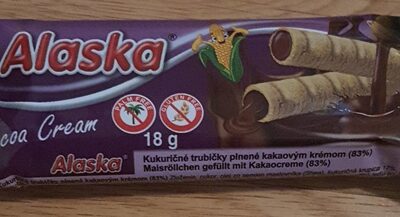 ALASKA KUKURUZNE ROLICE 18G KAKAO KREMA -24/1- BEZ GLUTENA