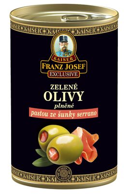 MASLINE ZELENE 300g PUN.PASTOM OD ŠUNKE FRANZ JOSEF-ocijeđ.mase 130g