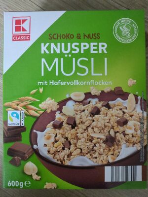 KLC Muesli čokolada lješnjak 600g