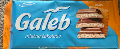 ČOKOLADA GALEB MLEČNI KREM I KEKS 100GR PIONIR