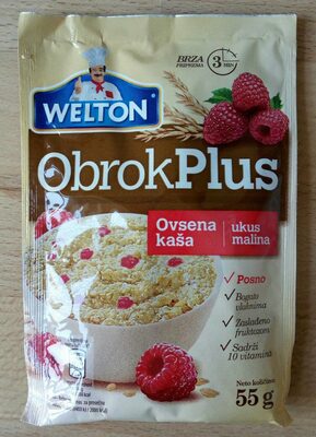 OVSENA KAŠA MALINA 55GR WELTON