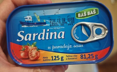 SARDINE U PARADAJZ SOSU BAŠ BAŠ 125G