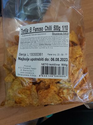 TORTILJA CHILLI 500G ŠPAJZ 1/10