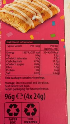 KEKS SCHOOL CAKE FIBRE BAR 96G 151125